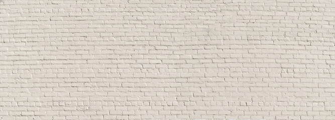 Old white painted bricks wall backdrop panorama