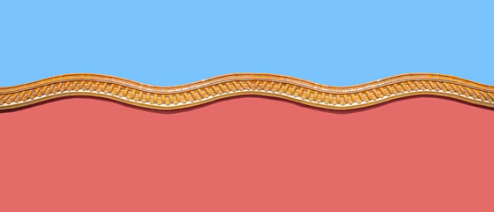 classical red wall yellow tile wall background material