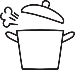 Hand Drawn cooking pot illustration