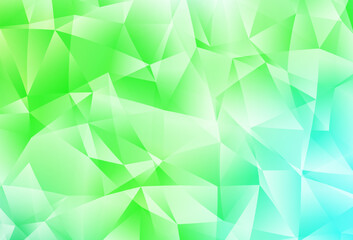 Obraz premium Light Green vector polygonal pattern.