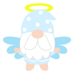 Fototapeta premium Gnomes Angel watercolor Clipart