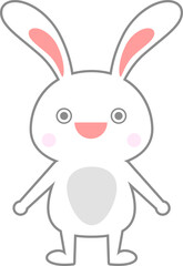 Rabbit Cartoon. Cute Rabbit Cartoon. Bunny Cartoon.