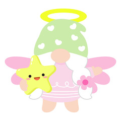 Gnomes Angel watercolor Clipart