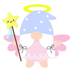 Gnomes Angel watercolor Clipart