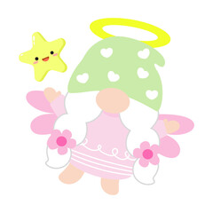 Gnomes Angel watercolor Clipart
