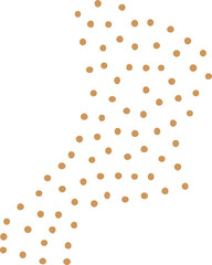 Abstract dotted organic shape vector illustration. Minimalistic liquid form, organic dashed stain or geometric dotty spot for modern abstract design or trendy fashion pattern