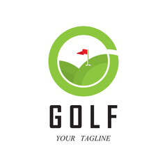 golf logo and vector with slogan template