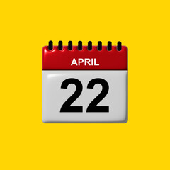 april 3d calendar vector design. april calendar design template. 3d calendar design vector illustration