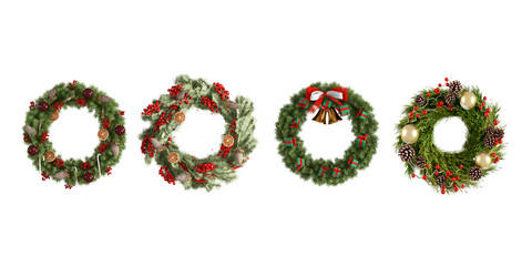 christmas wreath isolated © Hanh