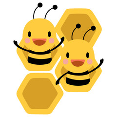 Honey Bee Flat Clipart