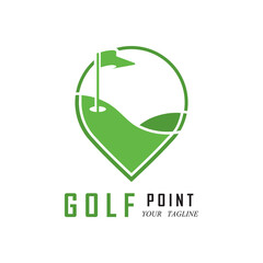 golf logo and vector with slogan template