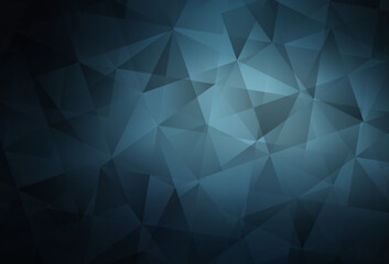 Obraz premium Dark BLUE vector shining triangular background.