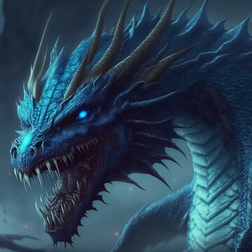 blue dragon heads
