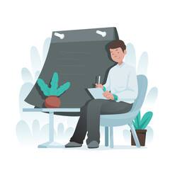 Illustration graphic of Make a To Do List. Perfect for banner, social media, etc.