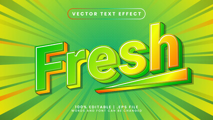 Fresh editable text effect with juice and green text style