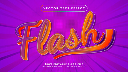 Flash 3d editable text effect with orange text style