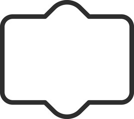 Fototapeta premium Retro frame or Price tag for promotion sale offer or decoration, vintage label or emblem for discount message. Empty emblem or simple tag icon template.