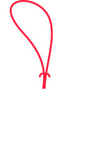 Price tag with shape and string for promotion sale offer, vertical decoration vintage label or emblem for discount message. Empty emblem with ribbon or simple tag icon template.