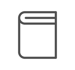 Book and learning icon outline and linear symbol.	

