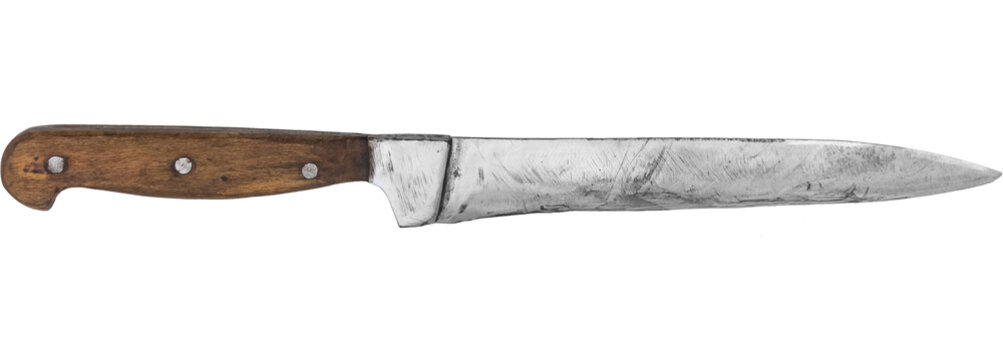 old vintage kitchen knife. isolated on a transparent background - Powered by Adobe