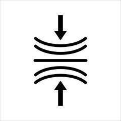 Resilience icon. Elastic material sign. Quality design element. vector illustration on white background.