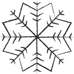 Frozen snowflake symbol collection vector illustration. Chalk style line white snowflakes isolated on blackboard for abstract christmas celebration design or winter season decoration ornament