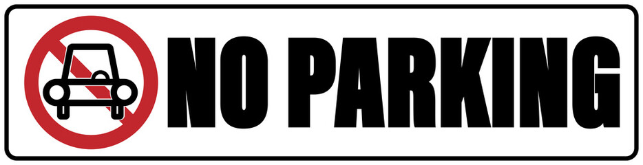 No parking sign , do not park car and tow away zone warning alert sign