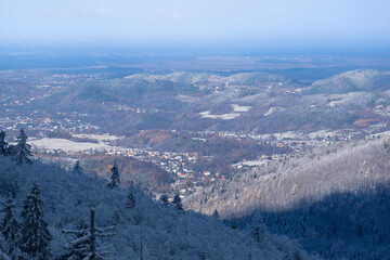 The first snow in the Beskids - obrazy, fototapety, plakaty