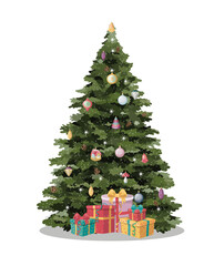 christmas tree with gifts