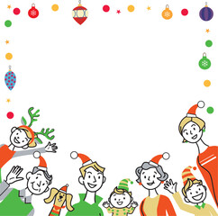 三世代家族　クリスマス　フレーム　メッセージ

