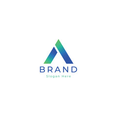 Business futuristic logo gradient design template