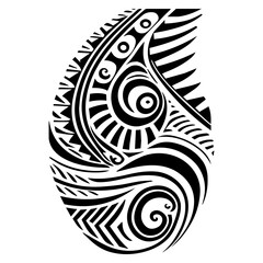 Tribal tattoo logo Polynesian Maori Mayan Inca Aztec ethnic black and white seamless pattern tattoo seamless ornament vector graphic design