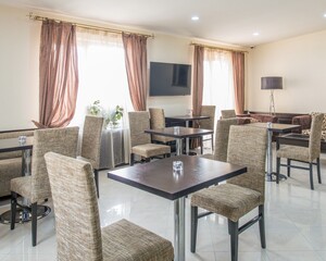 Restaurant interior in modern hotel
