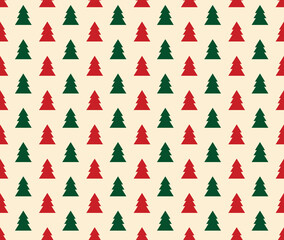 Christmas seamless pattern. Retro background. New year wallpaper. Wrapping paper. Vector illustration.