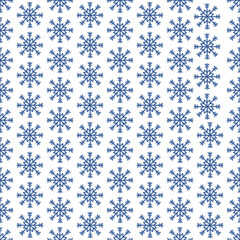 Seamless christmas snowflake background. Winter Snow Flakes hand drawing Seamless pattern.