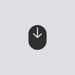 Scroll down vector icon sign symbol