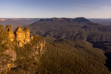 Cercles muraux Trois sœurs View of Tree Sisters and Jamison valley, Blue mountains, Australia