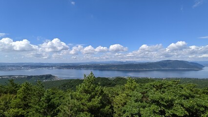 lake and mountains