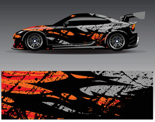 Graphic abstract stripe racing background designs for vehicle  rally  race  adventure and car racing livery