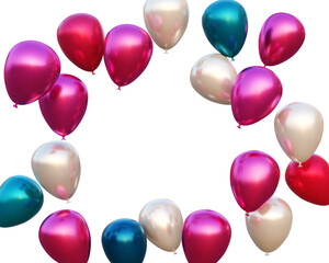 set of colorful balloons