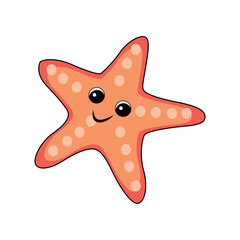 cute starfish illustration, a simple vector design