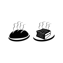 toast icon silhouette illustration, a simple vector design