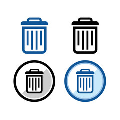 trash can icon, throw trash in the bin illustration, a simple vector design