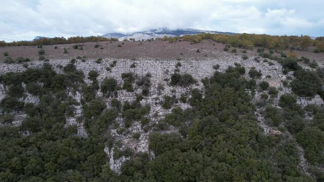 Summit of Baou Mourine seen from a drone
