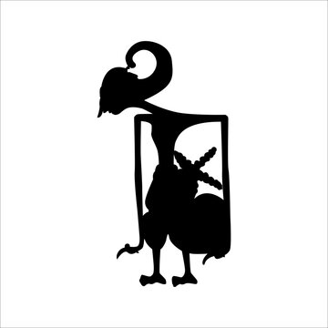 Indonesian art shadow puppet icon