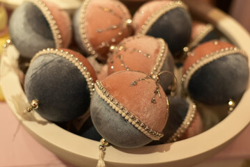 Christmas balls in the store