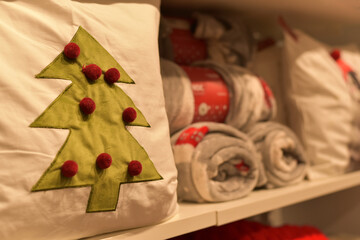 Naklejka na ściany i meble New Year. Decorative Christmas pillows