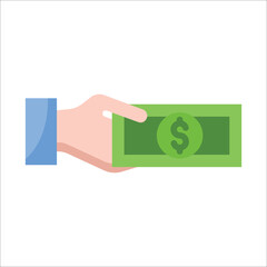 Payment with money, buying or purchase of goods icon for apps and websites