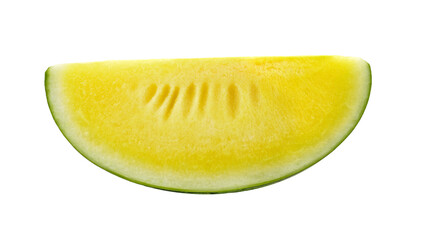 Fototapeta na wymiar yellow watermelon isolated on transparent png
