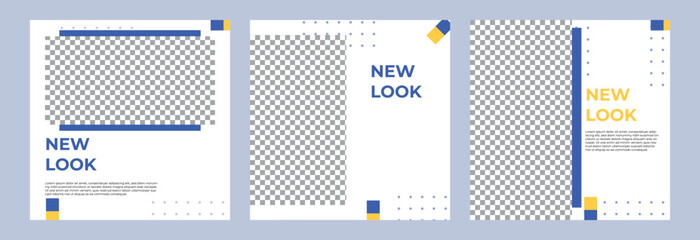 Set Of Editable Modern Social Media Post Template. Suitable For Fashion Sale, Discount, New Product For Social Media Posts